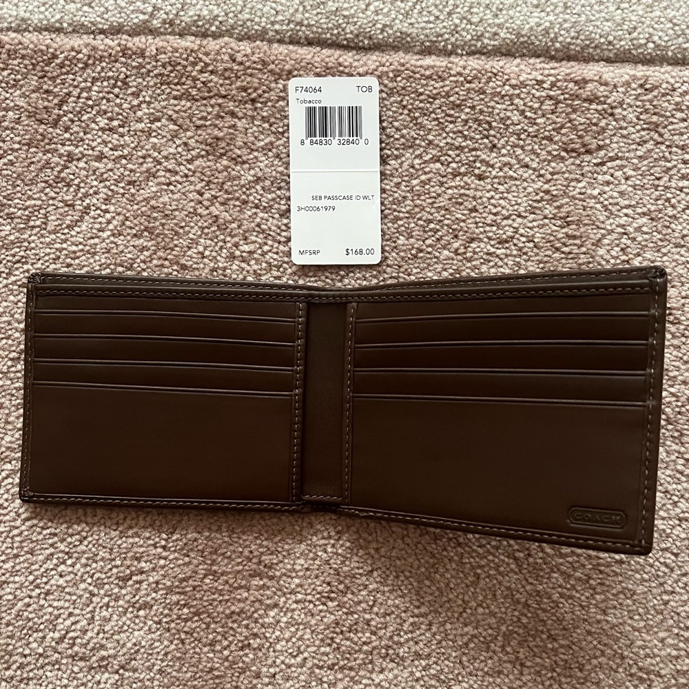 Coach *NEW* leather Wallet & *USED* Card Holder set - Picture 2 of 9